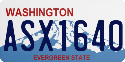 WA license plate ASX1640