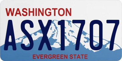 WA license plate ASX1707