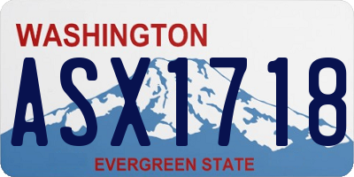 WA license plate ASX1718