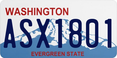 WA license plate ASX1801