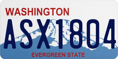 WA license plate ASX1804