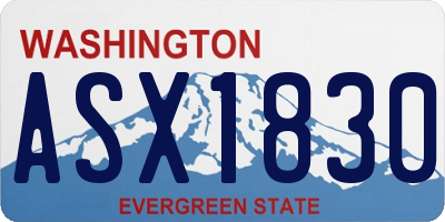 WA license plate ASX1830
