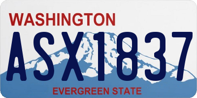 WA license plate ASX1837