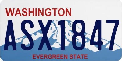 WA license plate ASX1847