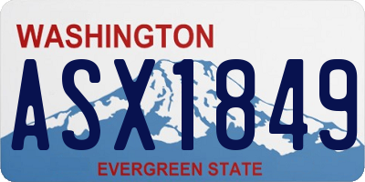 WA license plate ASX1849