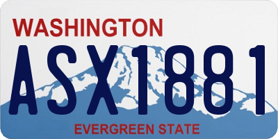 WA license plate ASX1881