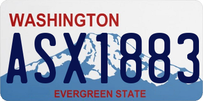 WA license plate ASX1883