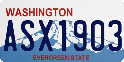 WA license plate ASX1903