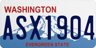 WA license plate ASX1904