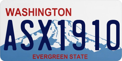 WA license plate ASX1910
