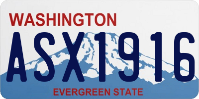 WA license plate ASX1916