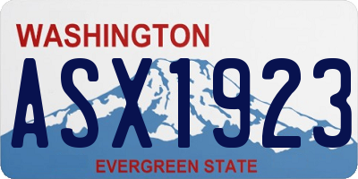 WA license plate ASX1923
