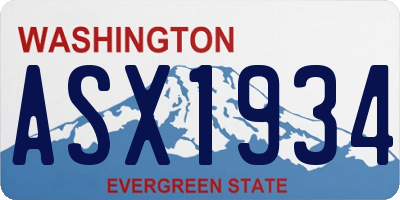 WA license plate ASX1934
