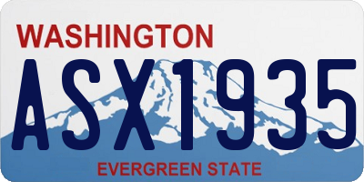 WA license plate ASX1935