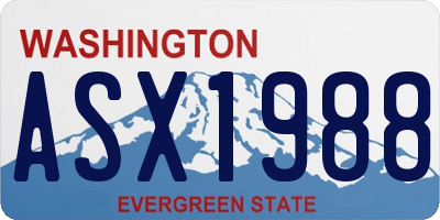 WA license plate ASX1988