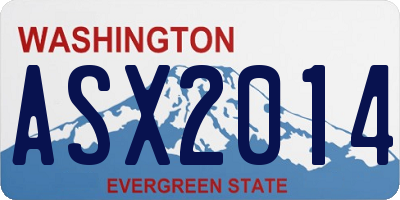 WA license plate ASX2014