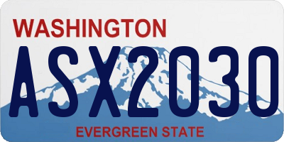 WA license plate ASX2030