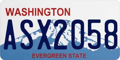 WA license plate ASX2058