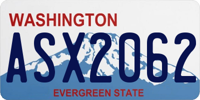 WA license plate ASX2062