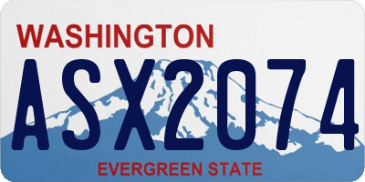 WA license plate ASX2074