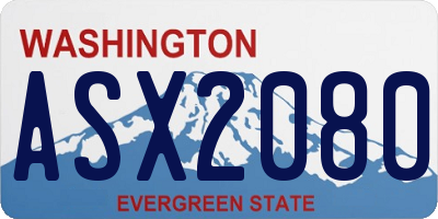 WA license plate ASX2080