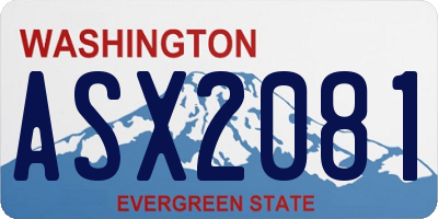 WA license plate ASX2081