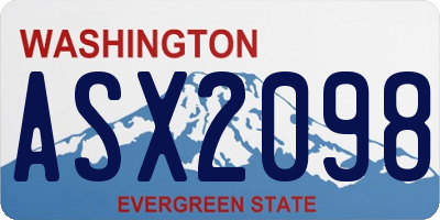 WA license plate ASX2098