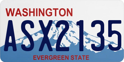 WA license plate ASX2135
