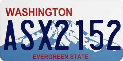 WA license plate ASX2152