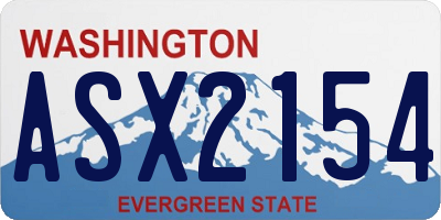 WA license plate ASX2154
