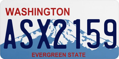 WA license plate ASX2159
