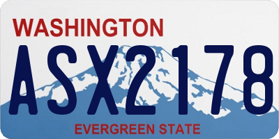 WA license plate ASX2178