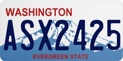 WA license plate ASX2425