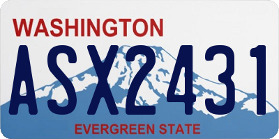 WA license plate ASX2431