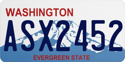 WA license plate ASX2452