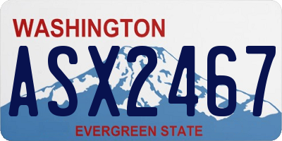 WA license plate ASX2467