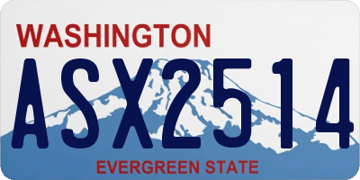 WA license plate ASX2514