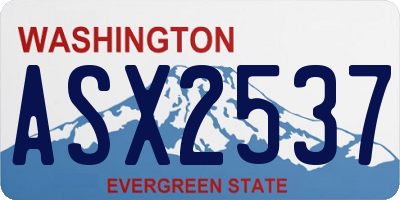 WA license plate ASX2537
