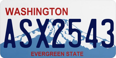 WA license plate ASX2543
