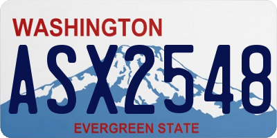 WA license plate ASX2548