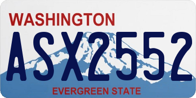 WA license plate ASX2552