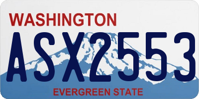 WA license plate ASX2553