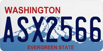 WA license plate ASX2566