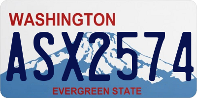 WA license plate ASX2574