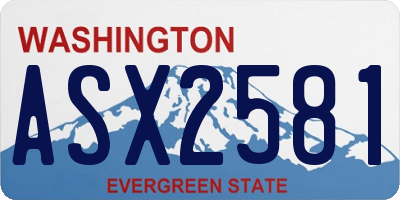 WA license plate ASX2581