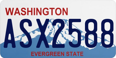 WA license plate ASX2588