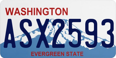 WA license plate ASX2593