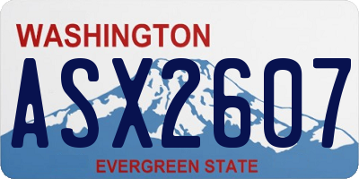 WA license plate ASX2607