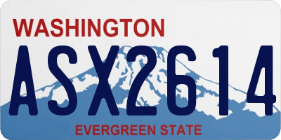 WA license plate ASX2614