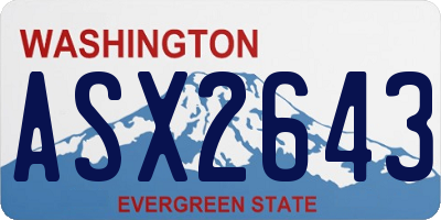 WA license plate ASX2643